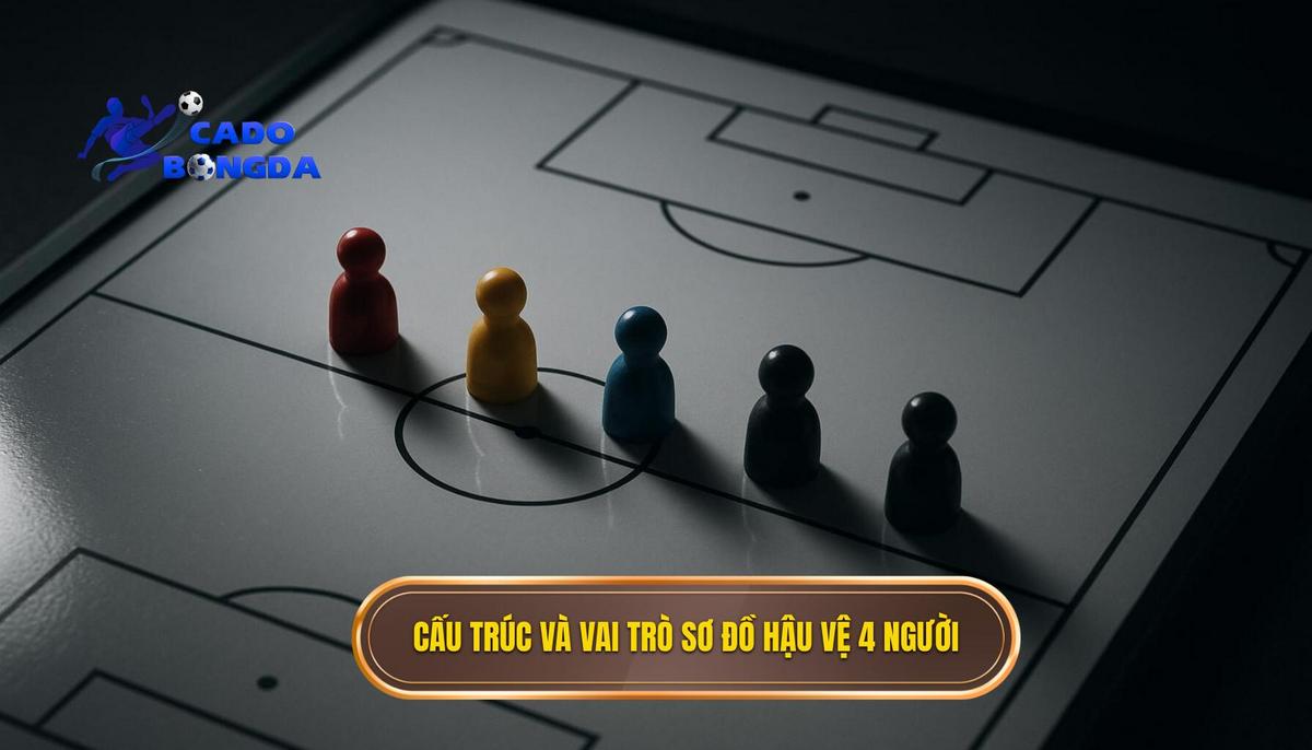 Cấu trúc cơ bản và vai trò của các vị trí trong sơ đồ hậu vệ 4 người