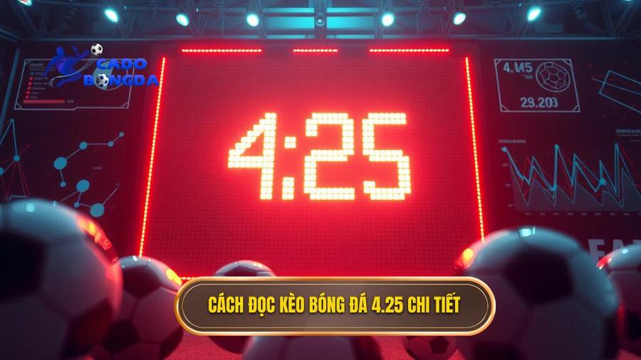 2. Cách đọc kèo bóng đá 4.25 chi tiết