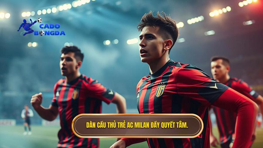 3. Dàn cầu thủ trẻ AC Milan đầy quyết tâm.